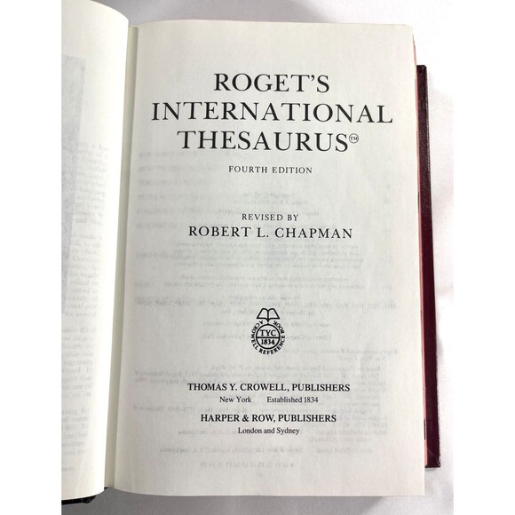 Roget's International Thesaurus Fourth Edition Revised by Robert L Chapman 1979 - Picture 5 of 13